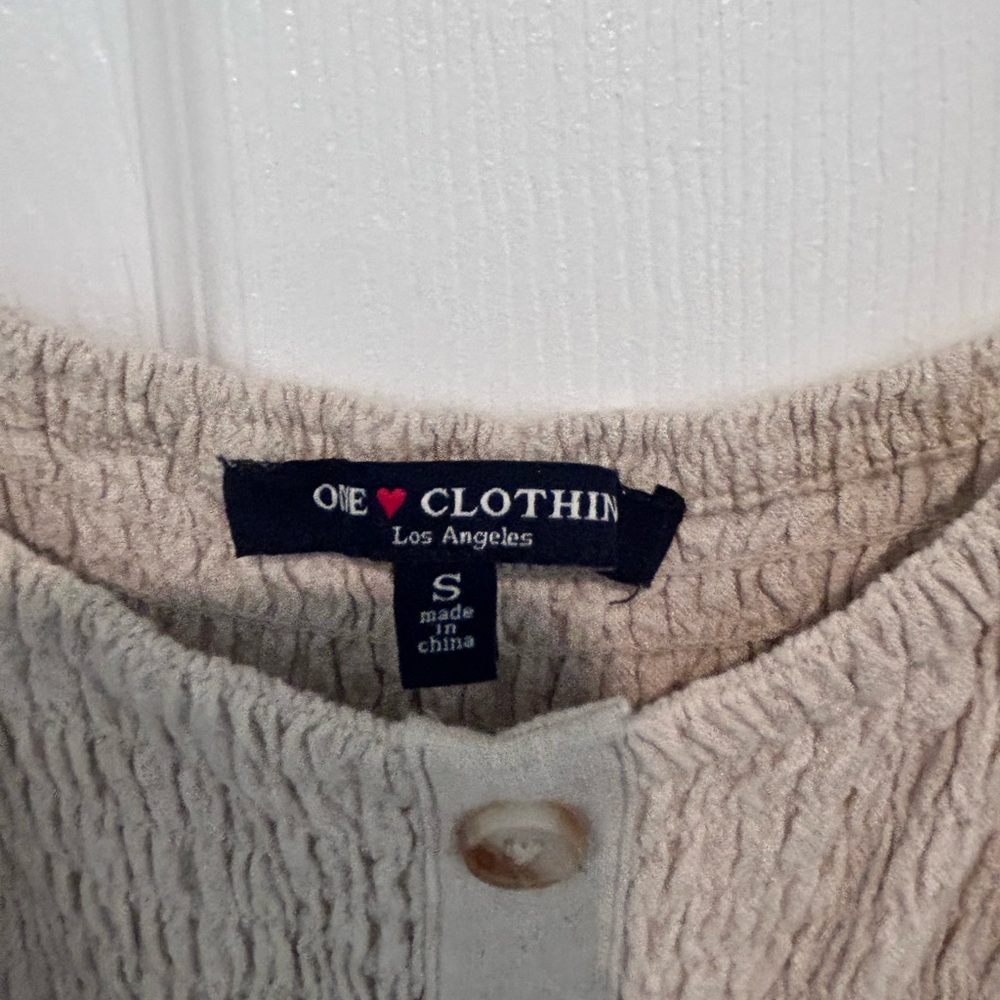 Spaghetti-Strap Cream Button-Front Midi Dress Wit… - image 7